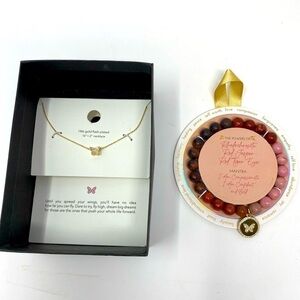 Butterfly Necklace & Bracelet Set